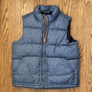 Old Navy Kids Blue Vest with Orange Zipper Size S